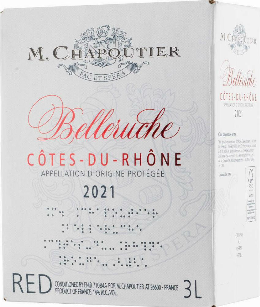M. Chapoutier Belleruche Côtes-du-Rhône Rouge 2021 hanapakkaus