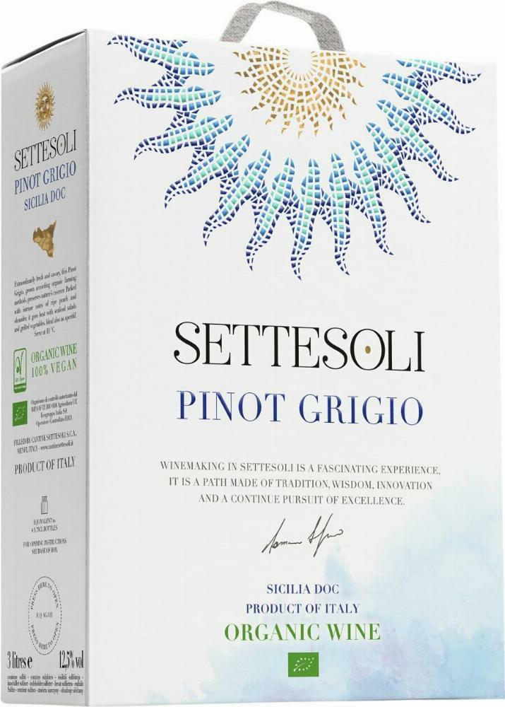 Settesoli Pinot Grigio Organic hanapakkaus 2019