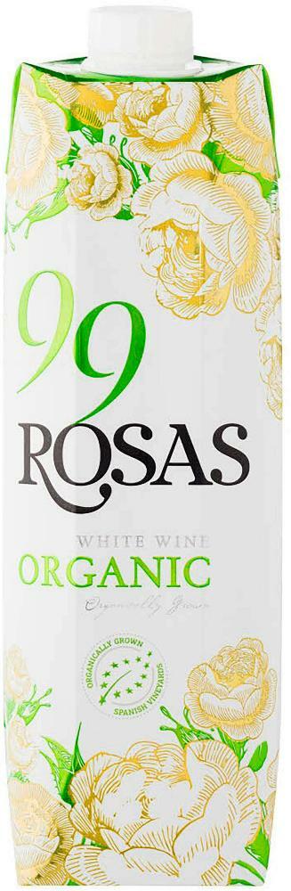 99 Rosas Organic White Wine 2021 kartonkitölkki