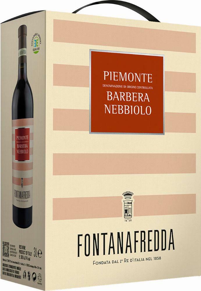 Fontanafredda Piemonte Barbera Nebbiolo 2023 hanapakkaus