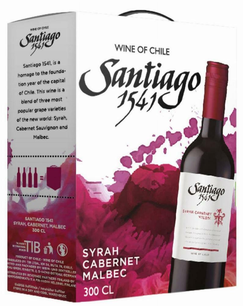 Santiago 1541 Syrah Cabernet Malbec hanapakkaus 2017