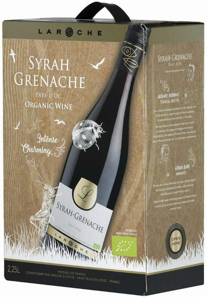 Laroche Syrah Grenache Organic L hanapakkaus 2017