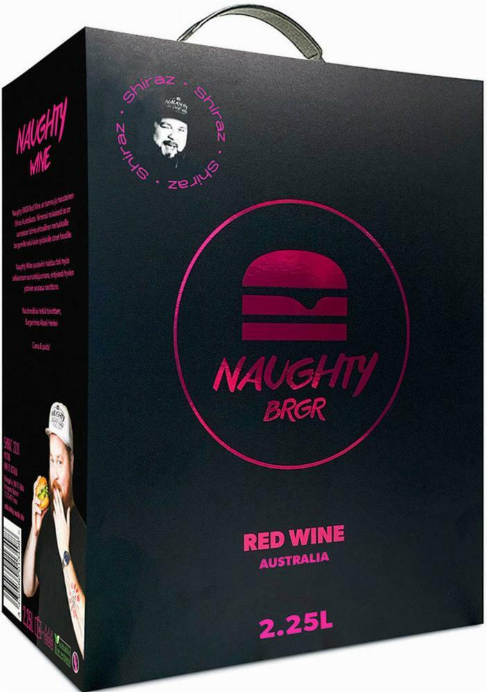 Naughty Brgr Red Wine hanapakkaus