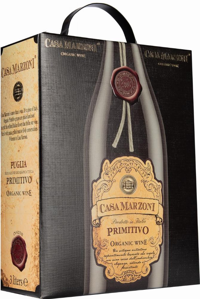 Casa Marzoni Organic Primitivo 2024 hanapakkaus