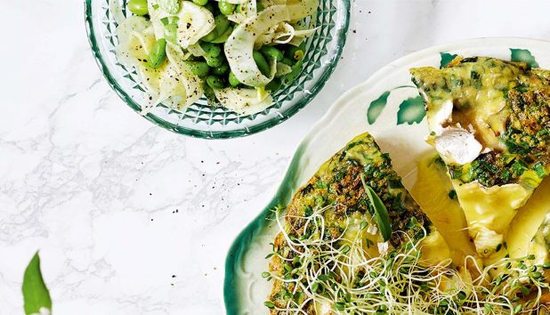 Edamame-papu-fenkolisalaatti