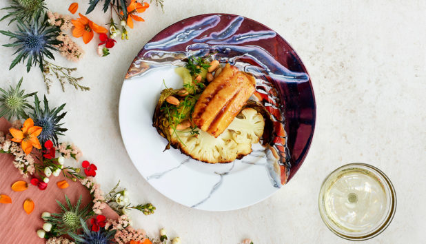Ranskalaishenkinen viiden ruokalajin menu