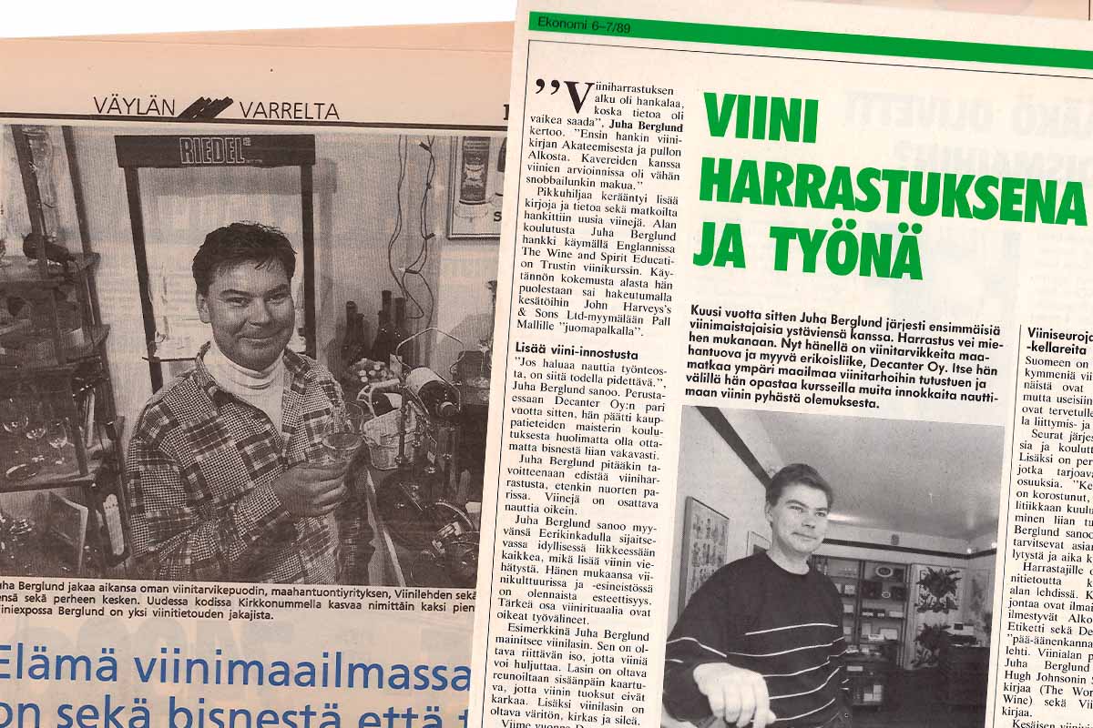Viiniharrastus Suomessa: Juha Berglund / Decanter