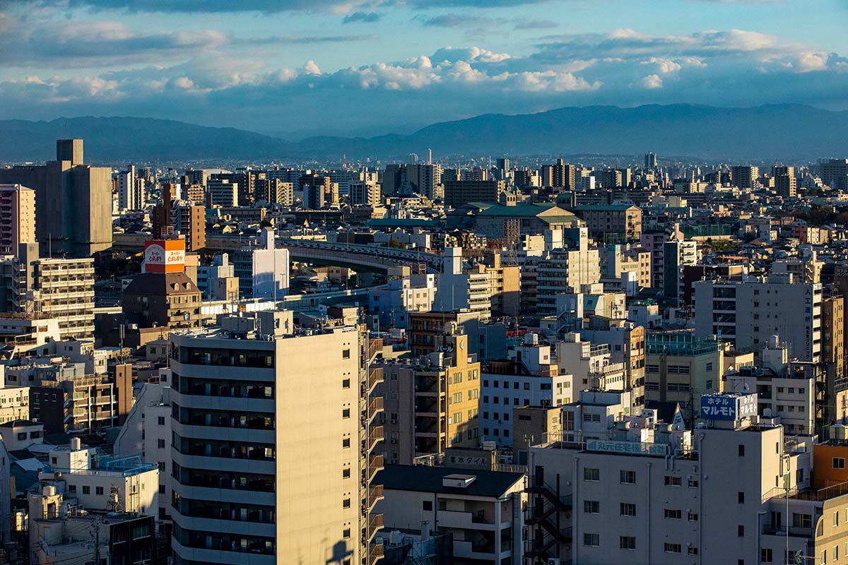 Osakan kaupunkimaisemaa