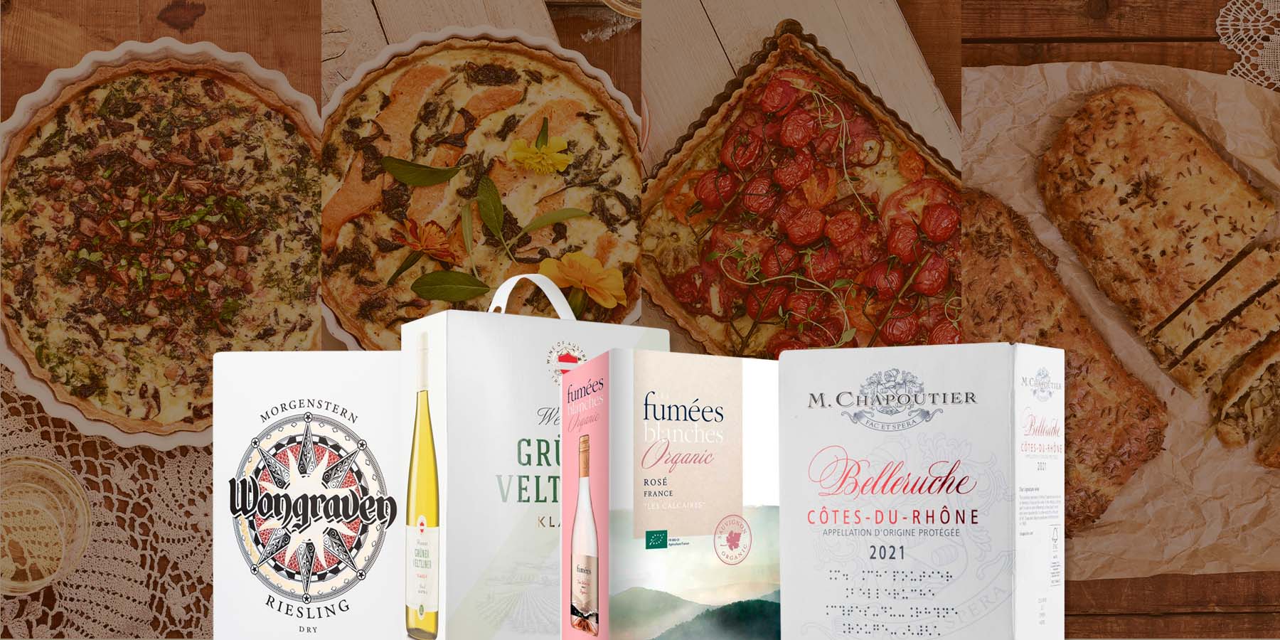 talkooherkut ja laatikkoviinit