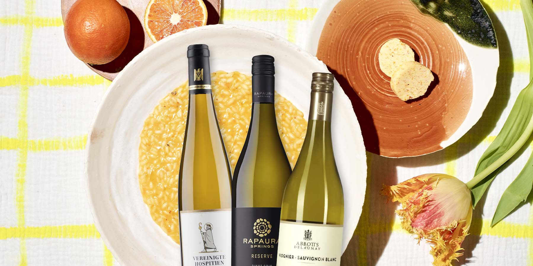 Veriappelsiini-sahramirisotto ja viinisuositukset